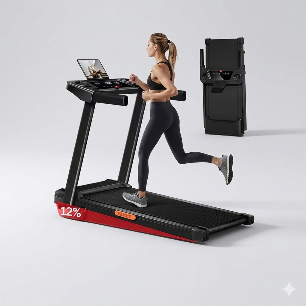 Løbebånd ROBORE P9 – 14 km/t, børsteløs motor og 136 kg til intensiv løbetræning Løbebånd ROBORE P9 – 14 km/t, børsteløs motor og 136 kg til intensiv løbetræning